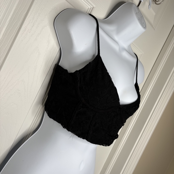 BP Black Lace Detail Bralette Size Medium - Picture 3 of 5